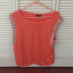 Bebe coral bebe top size L BWT